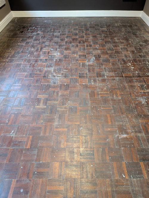 Finger parquet floor Lytham - before